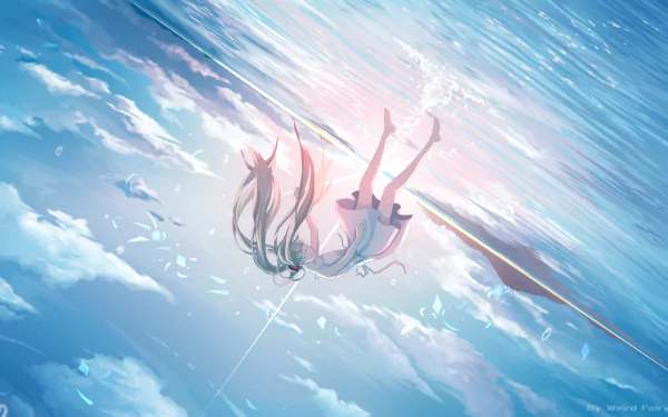 falling sky Anime girl anime girl Sky Anime HD Desktop Wallpaper | Background Image