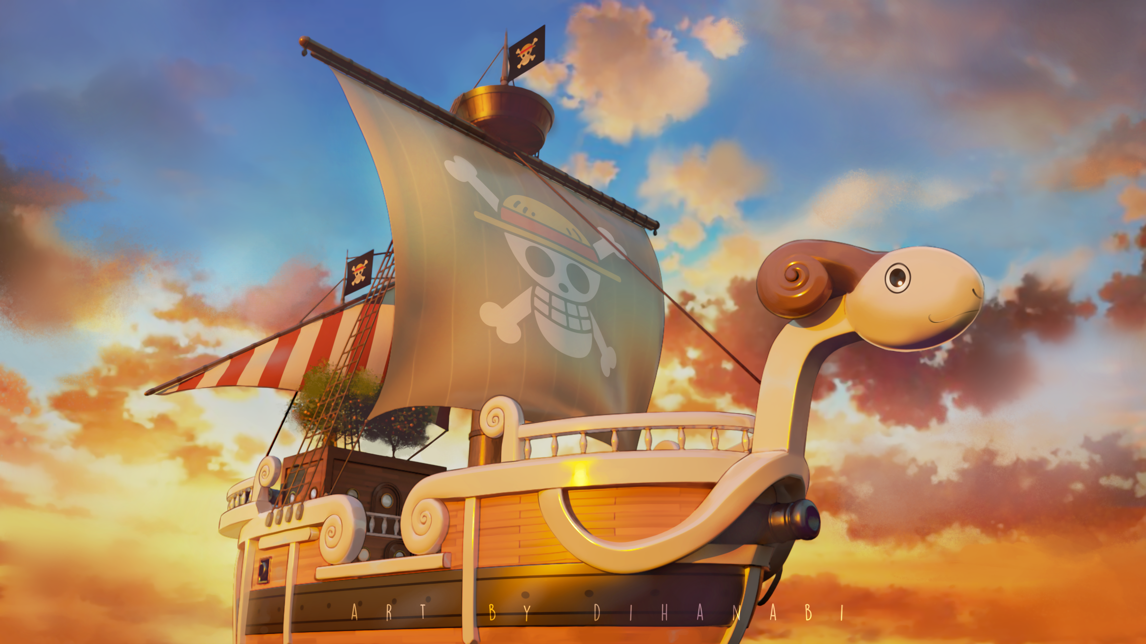 Going Merry; One Piece  One piece wallpaper iphone, One piece luffy, One  piece fanart