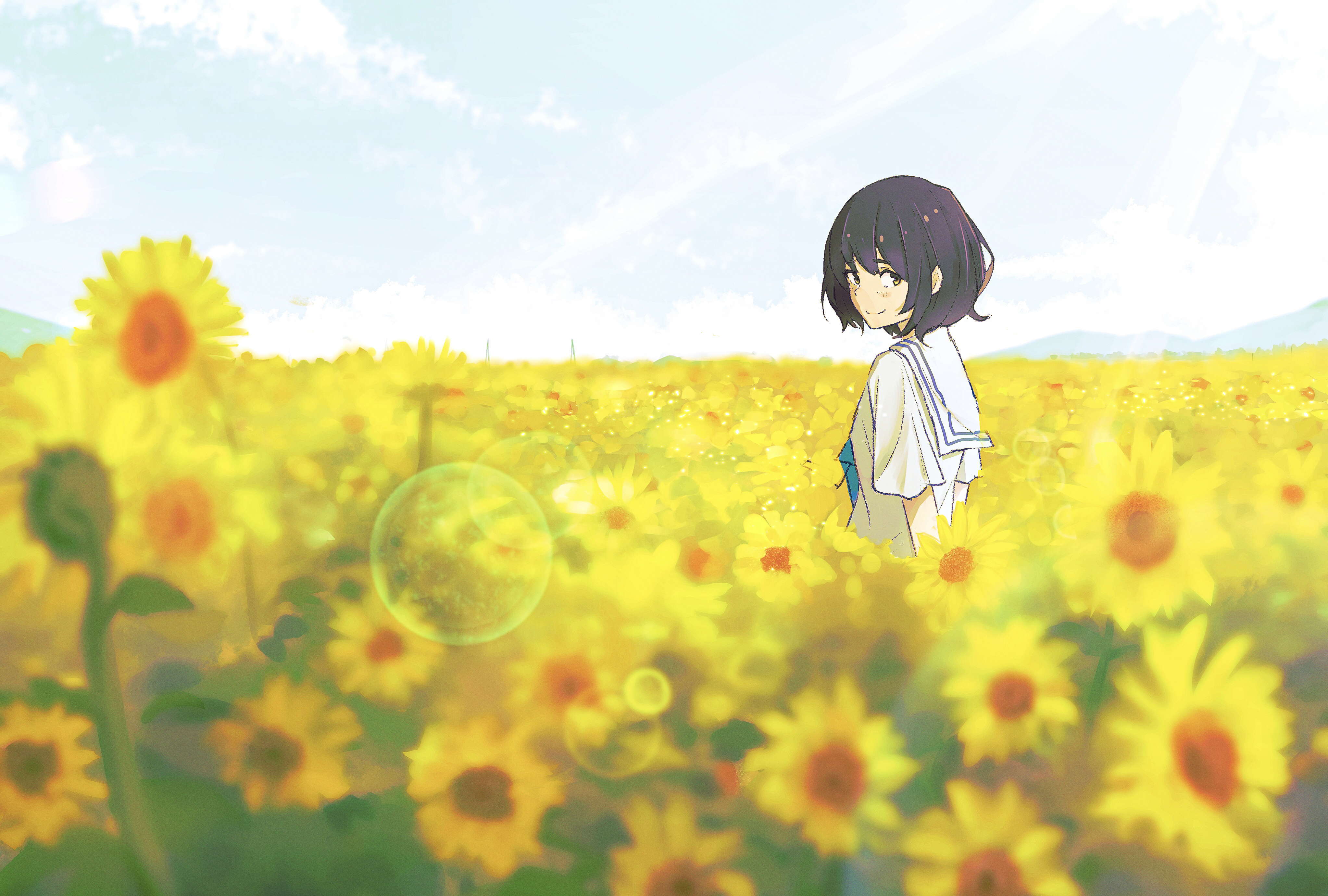 Download Anime Girl Anime Girl 4k Ultra HD Wallpaper by 岡