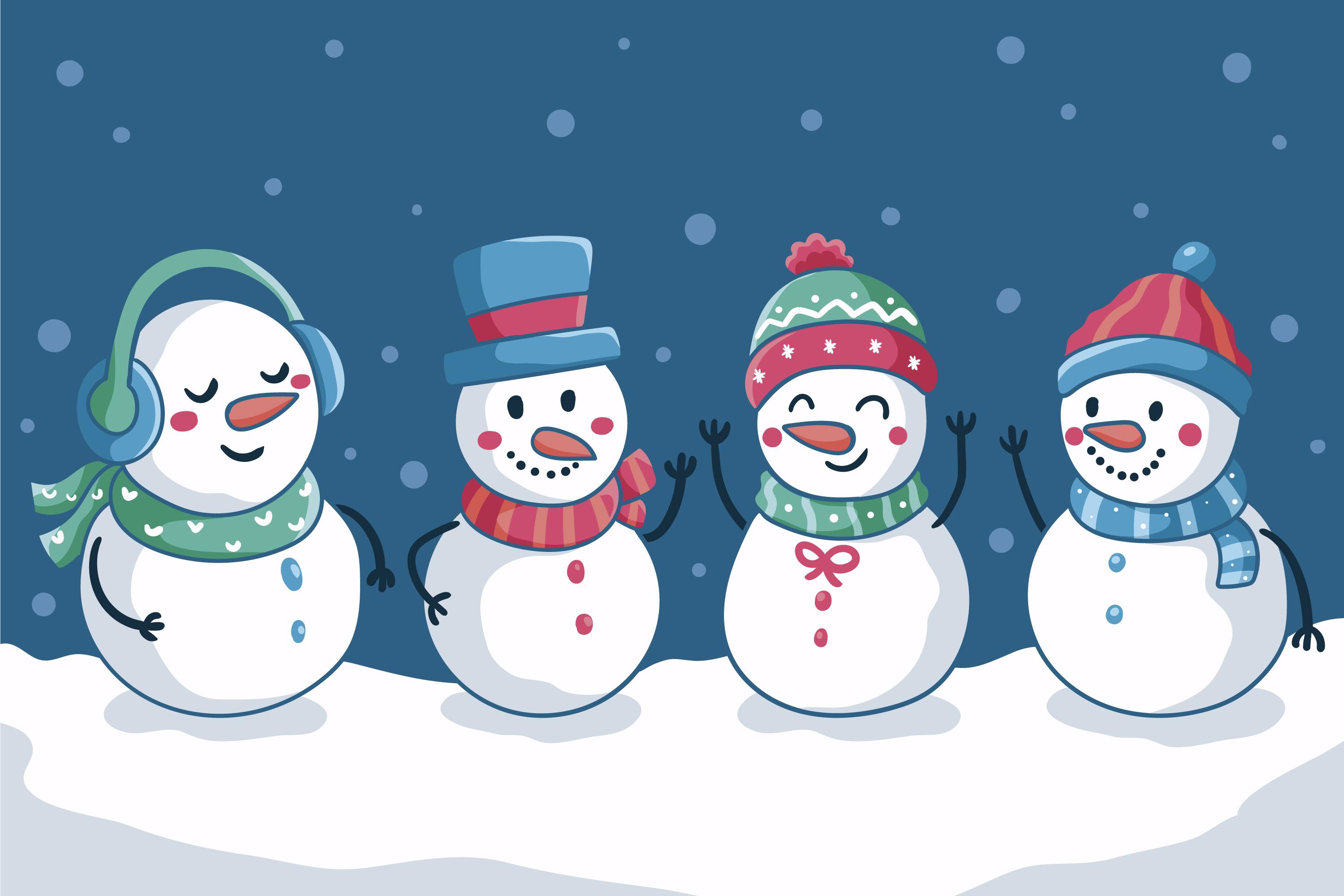 Download Artistic Snowman HD Wallpaper