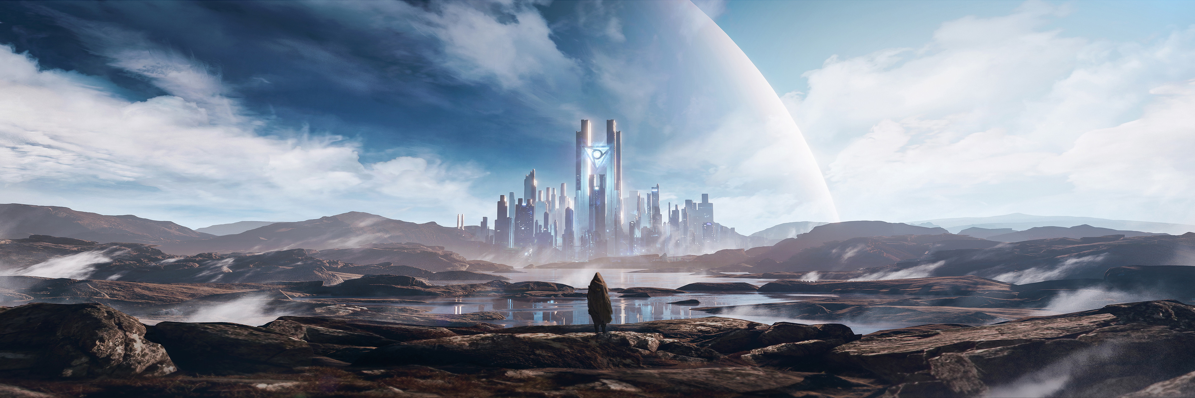 Download Sci Fi City Sci Fi City HD Wallpaper by Rutger van de Steeg