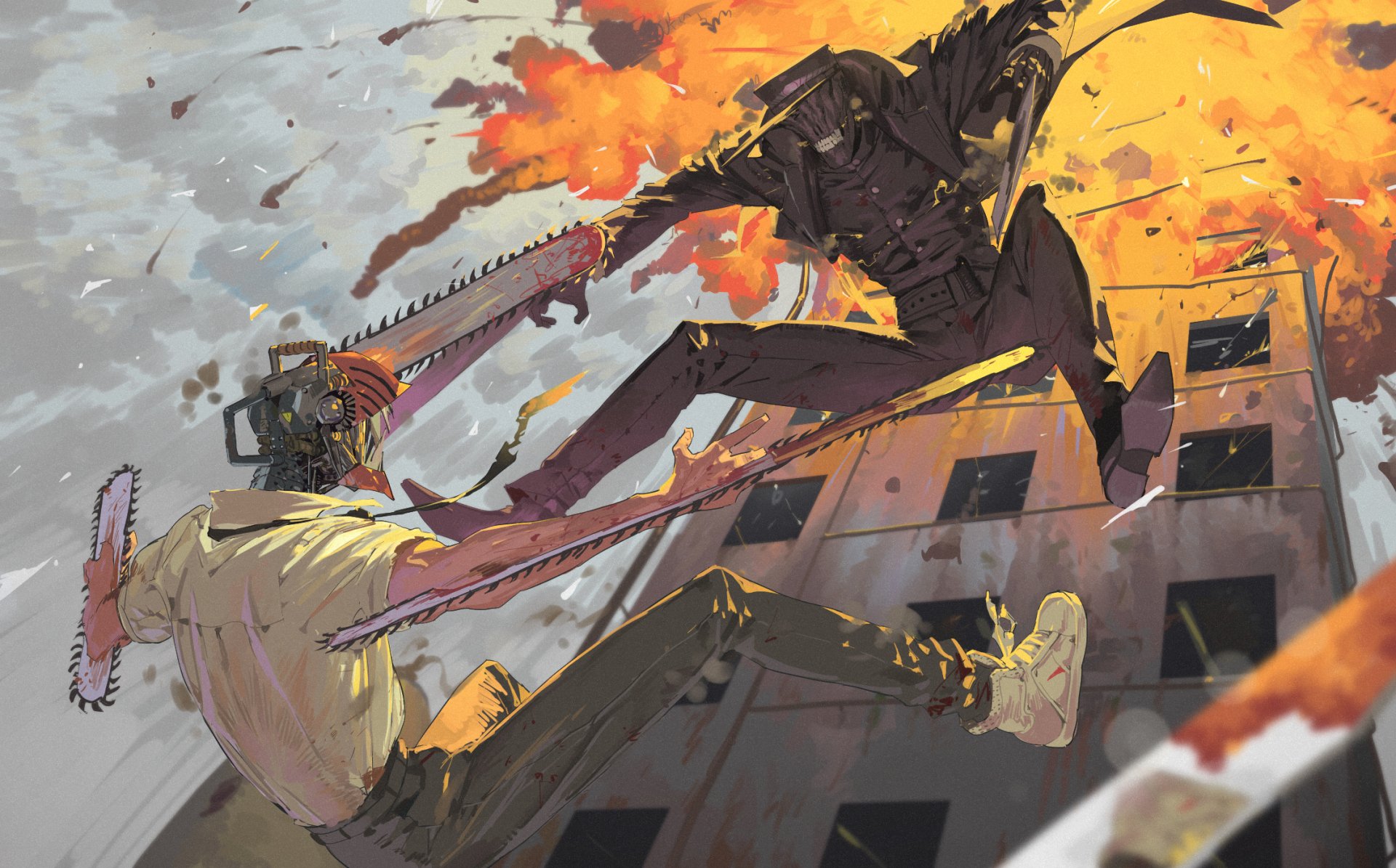 Download Katana Man (Chainsaw Man) Denji (Chainsaw Man) Anime Chainsaw Man HD Wallpaper by aulis