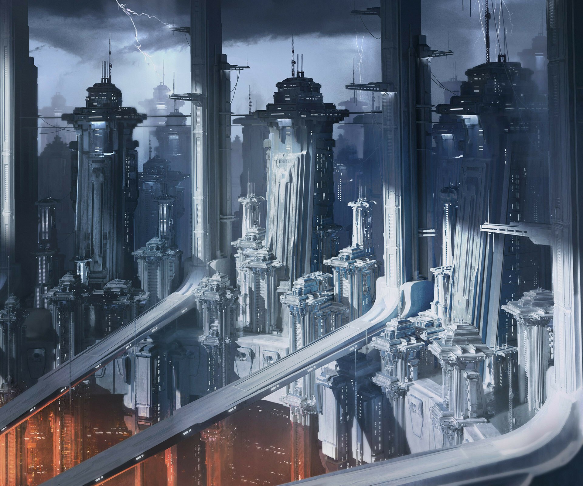 Download Sci Fi City Sci Fi City HD Wallpaper by Oliver Beck