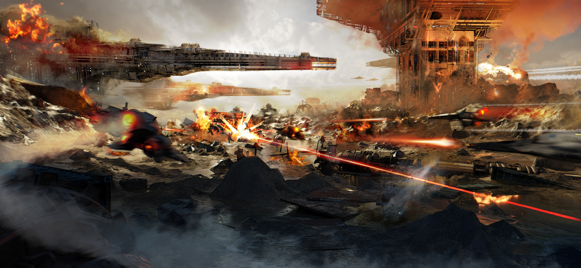 Download Sci Fi Battle HD Wallpaper | 3042x1404 | Wallpaper Abyss
