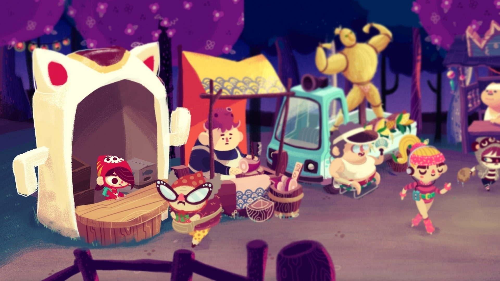Download Video Game Mineko's Night Market HD Wallpaper