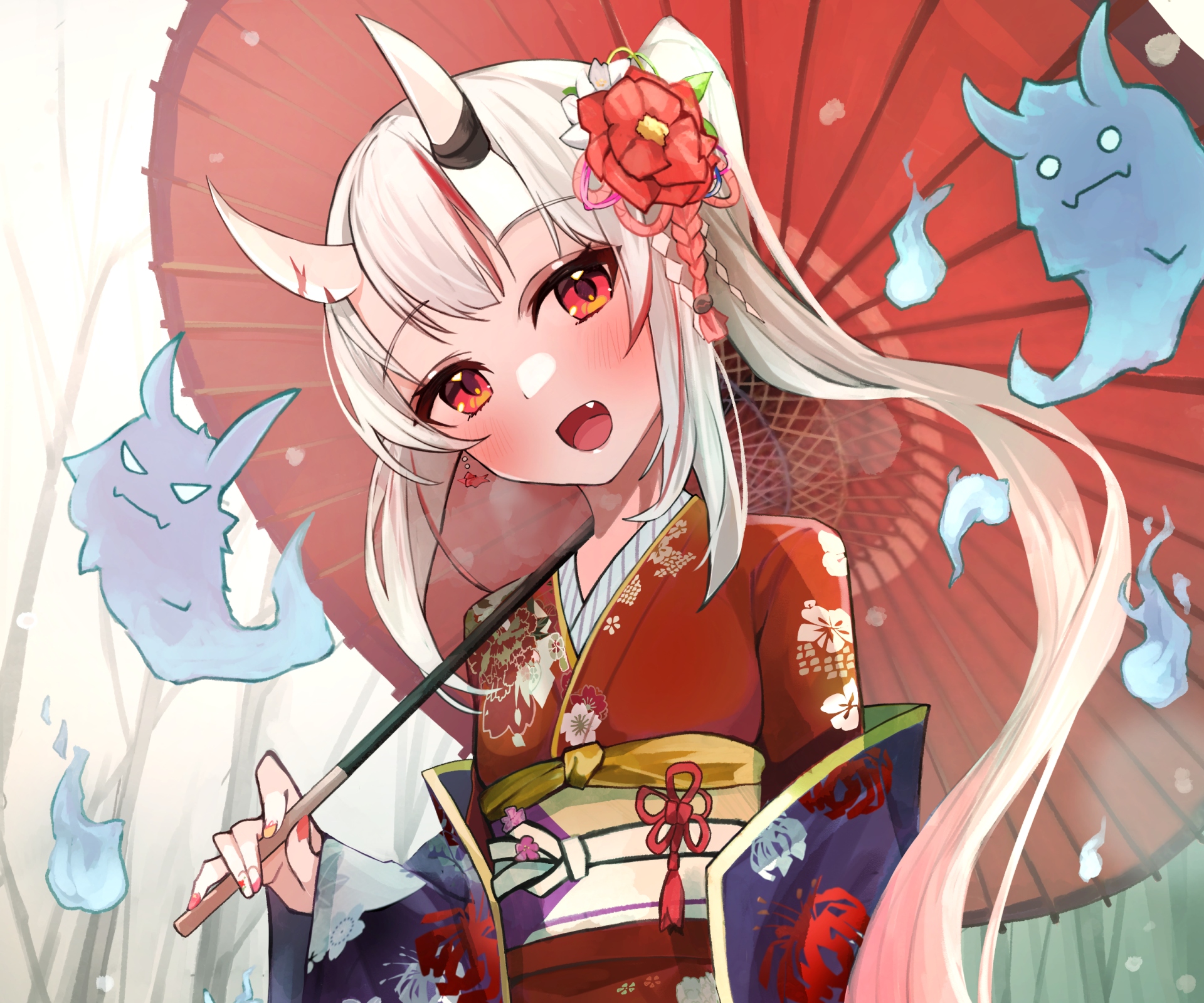 Download Hololive Nakiri Ayame Anime Virtual Youtuber HD Wallpaper by Iwahadada000