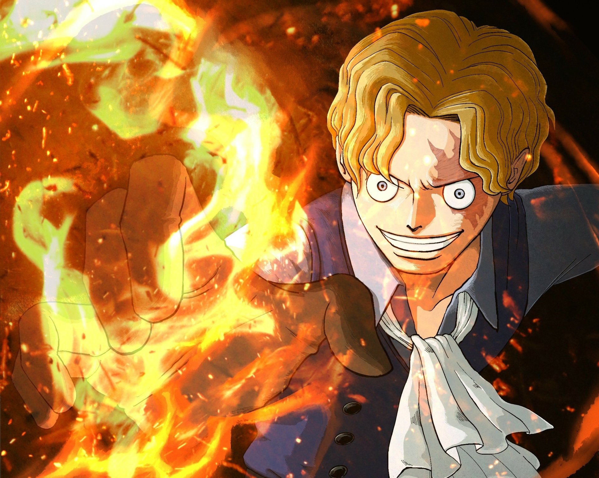 Sabo, from the anime One Piece, featured in a high-definition desktop wallpaper and background.