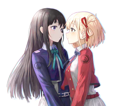 Chisato Nishikigi Takina Inoue Anime Lycoris Recoil HD Desktop Wallpaper | Background Image