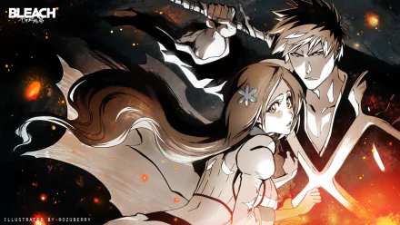  Orihime Inoue &amp; Ichigo Kurosaki by Rozuberry