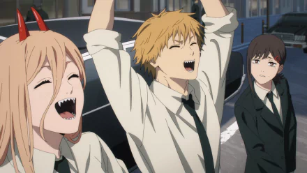 Kobeni Higashiyama Power (Chainsaw Man) Denji (Chainsaw Man) Anime Chainsaw Man HD Desktop Wallpaper | Background Image