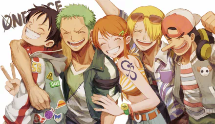 Usopp (One Piece) Sanji (One Piece) Nami (One Piece) Roronoa Zoro Monkey D. Luffy Anime One Piece HD Desktop Wallpaper | Background Image