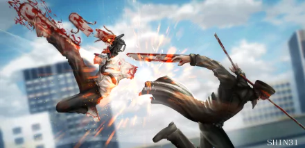  Denji vs Katana Man by Shin31