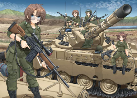 tank Anime military military anime HD Desktop Wallpaper | Background Image