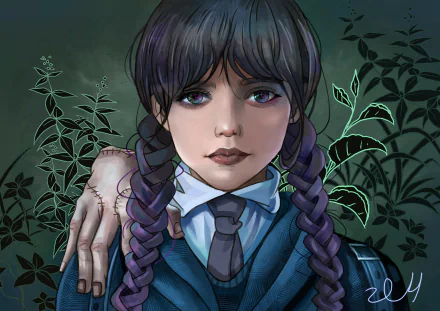  Wednesday Addams by Qian he
