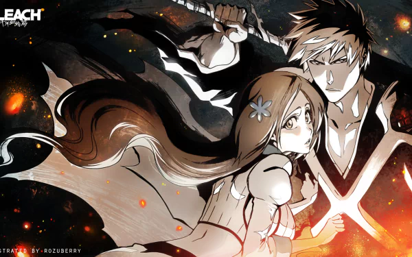  Orihime Inoue &amp; Ichigo Kurosaki by Rozuberry
