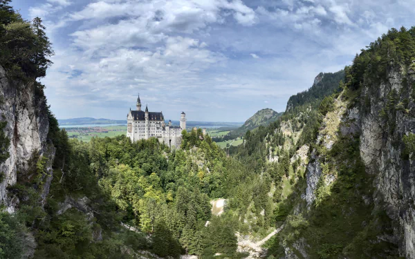 Breathtaking HD desktop wallpaper of Neuschwanstein Castle in Germany.