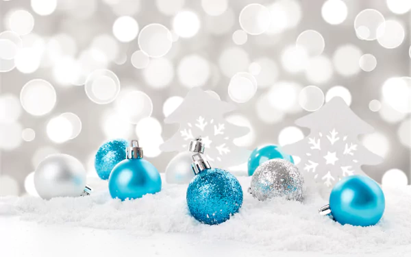 Festive Christmas bauble ornament against a vibrant holiday background, perfect for HD desktop wallpaper.