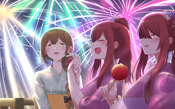 Chiyuki Kuwayama Tenka Osaki Amana Osaki Anime The iDOLM@STER: Shiny Colors HD Desktop Wallpaper | Background Image