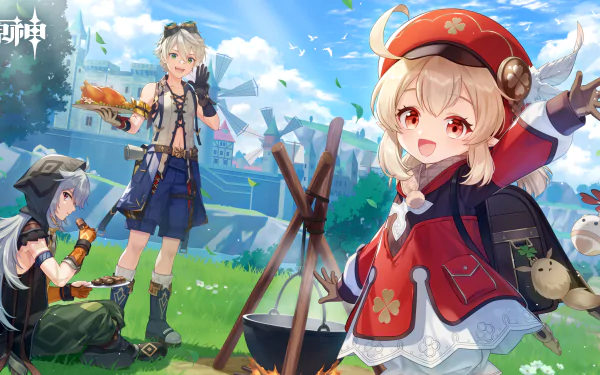 Razor (Genshin Impact) Bennett (Genshin Impact) Klee (Genshin Impact) video game Genshin Impact HD Desktop Wallpaper | Background Image