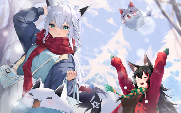  Ookami Mio &amp; Shirakami Fubuki by MiaoHiK