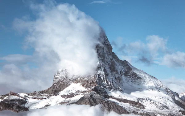 Majestic mountain peak in nature - perfect HD desktop wallpaper.