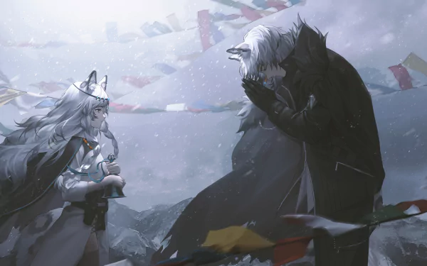 Pramanix (Arknights) SilverAsh (Arknights) video game Arknights HD Desktop Wallpaper | Background Image
