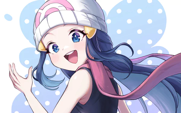 Dawn from Pokémon: Diamond and Pearl in high-definition desktop wallpaper.