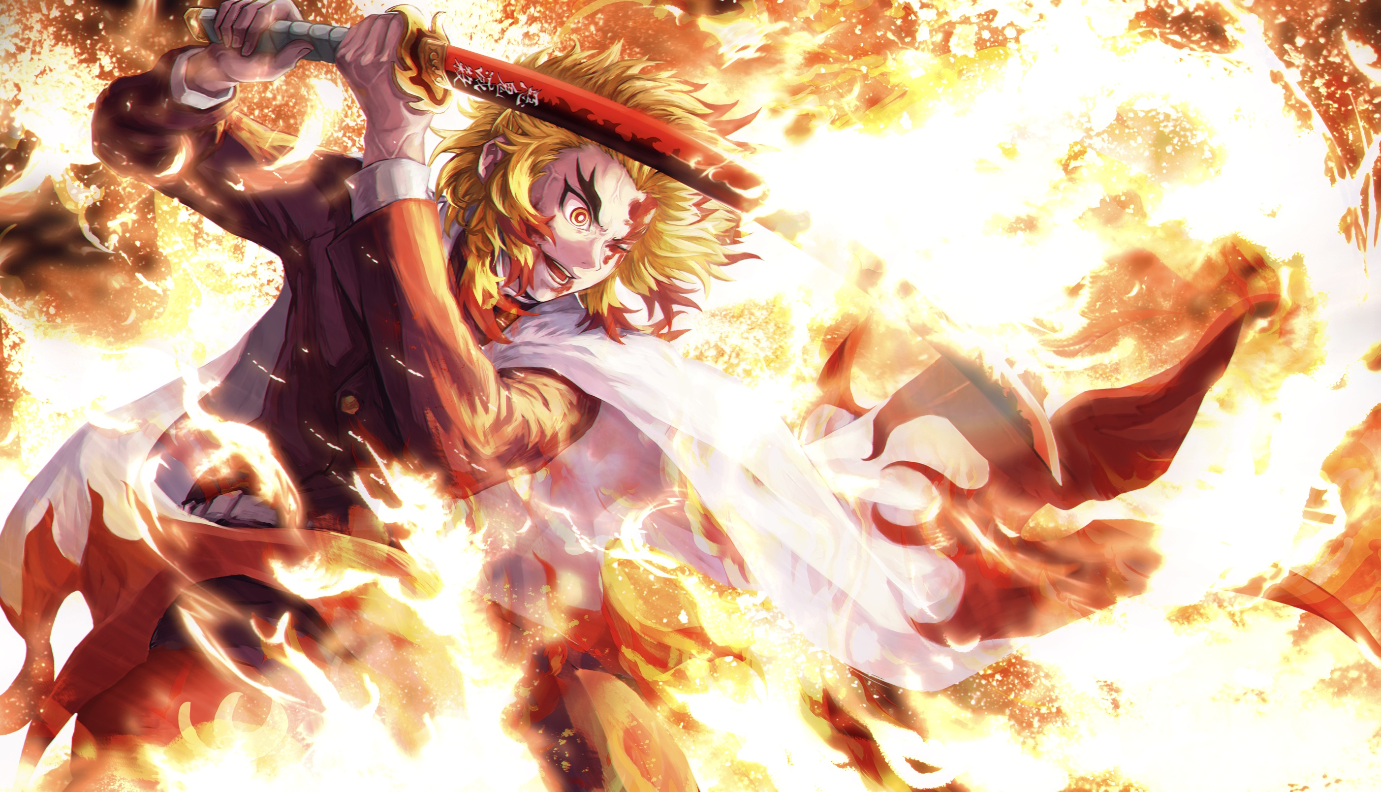 Demon Slayer: 'Kyojuro Rengoku Flame Hashira' 4K baixar papel de