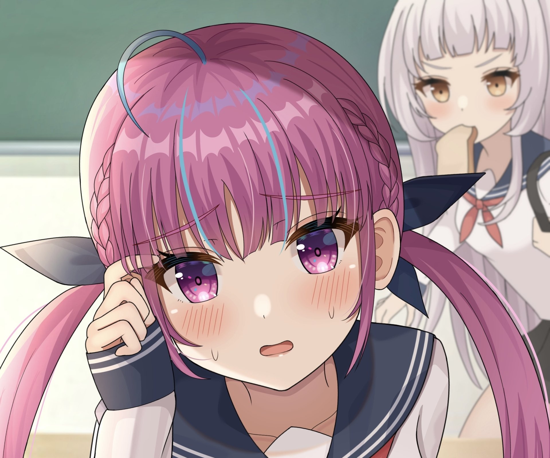 Download Hololive Minato Aqua Anime Virtual Youtuber HD Wallpaper by hisui