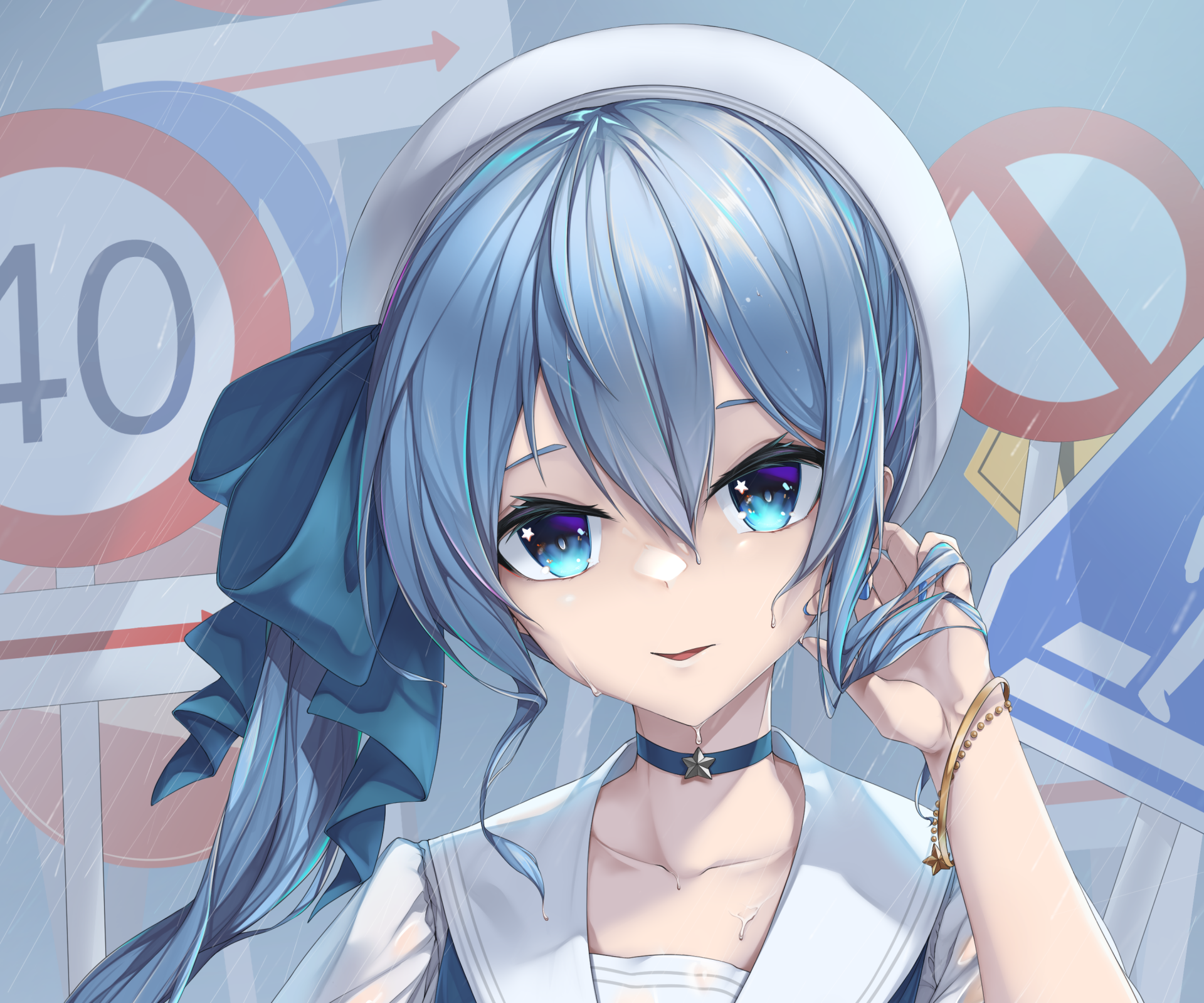 Download Hololive Hoshimachi Suisei Anime Virtual Youtuber HD Wallpaper by DinCat