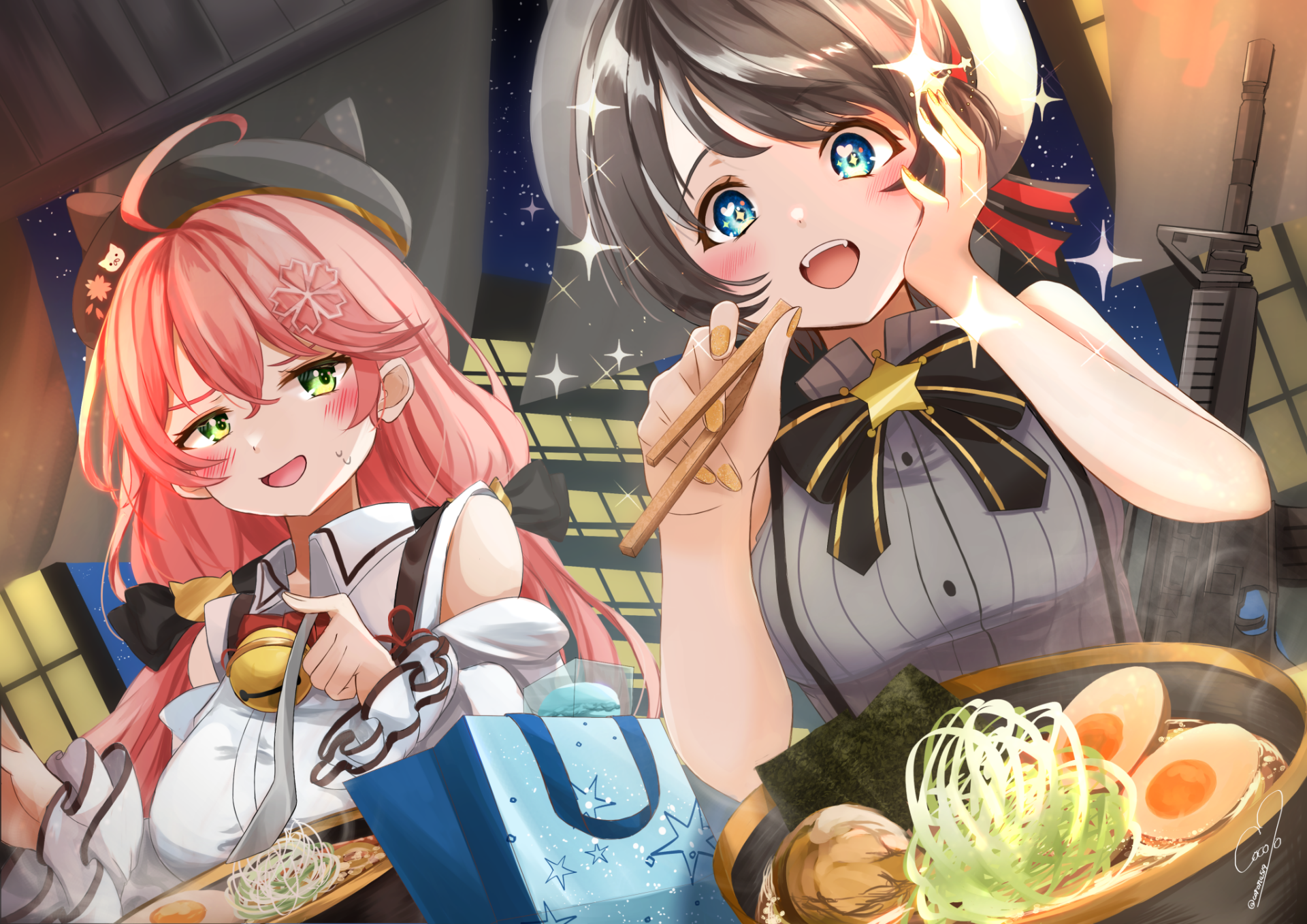 Download Hololive Sakura Miko Oozora Subaru Anime Virtual Youtuber HD Wallpaper by corona519