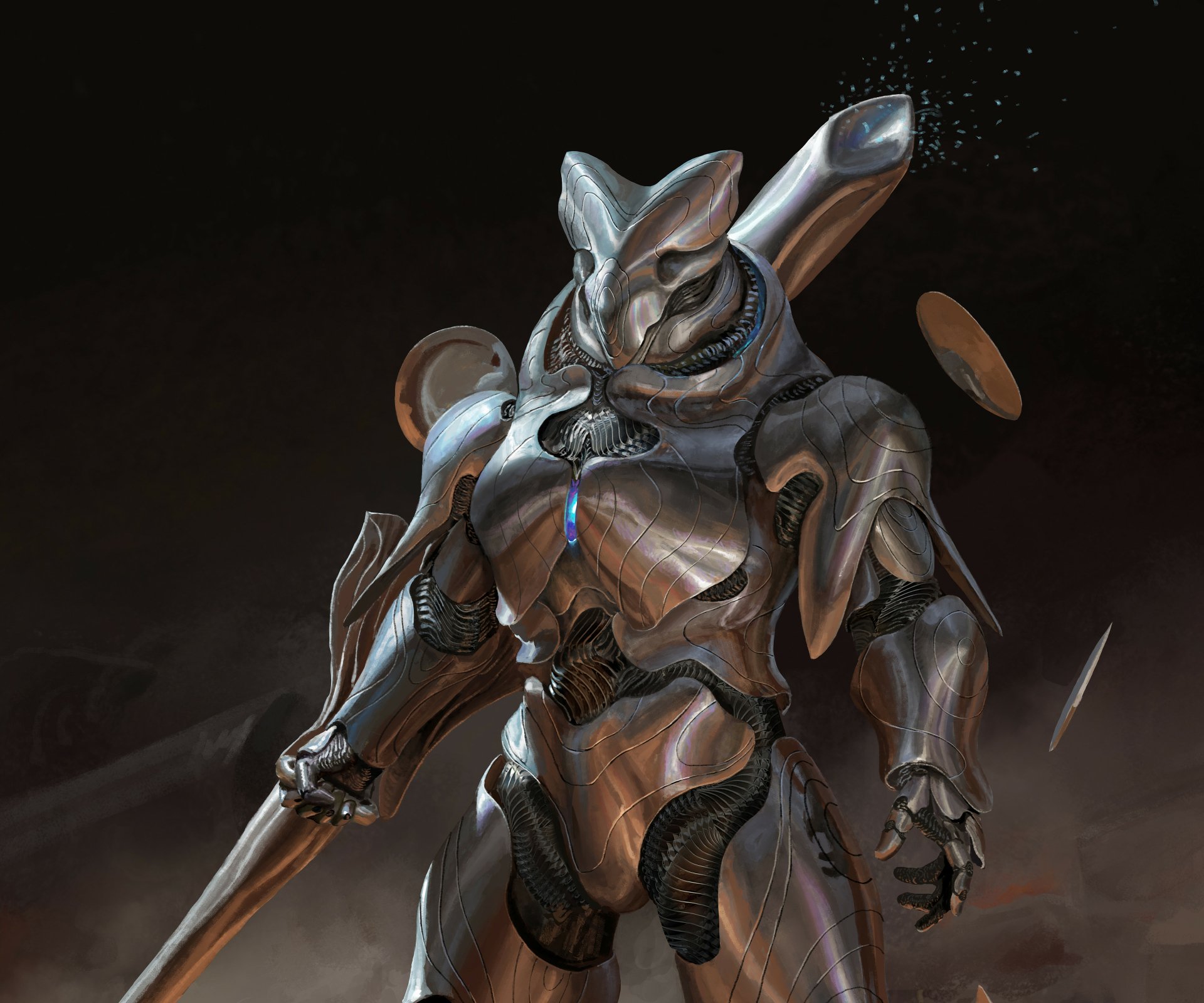 Download Sci Fi Warrior 4k Ultra HD Wallpaper by Yang Boyu