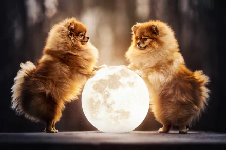 Animal Pomeranian HD Desktop Wallpaper | Background Image