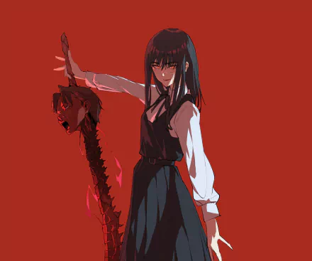 Asa, Mitaka from Chainsaw Man anime in a stunning HD desktop wallpaper.