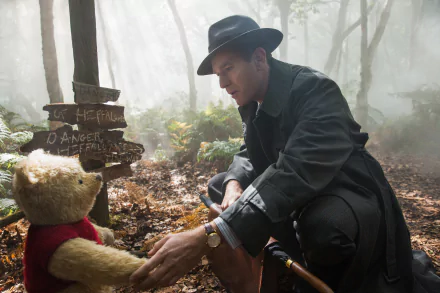 Winnie the Pooh Ewan McGregor movie Christopher Robin HD Desktop Wallpaper | Background Image