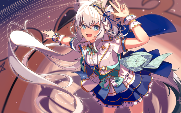 Anime Virtual Youtuber Shirakami Fubuki Hololive HD Wallpaper | Background Image