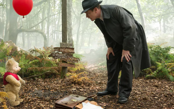 Winnie the Pooh Ewan McGregor movie Christopher Robin HD Desktop Wallpaper | Background Image