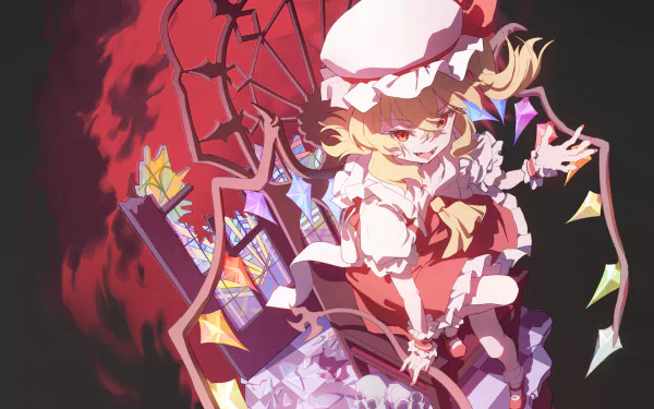 Flandre Scarlet from Touhou in a striking anime HD desktop wallpaper and background.