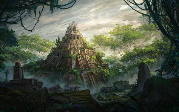 Fantasy Temple HD Wallpaper | Background Image
