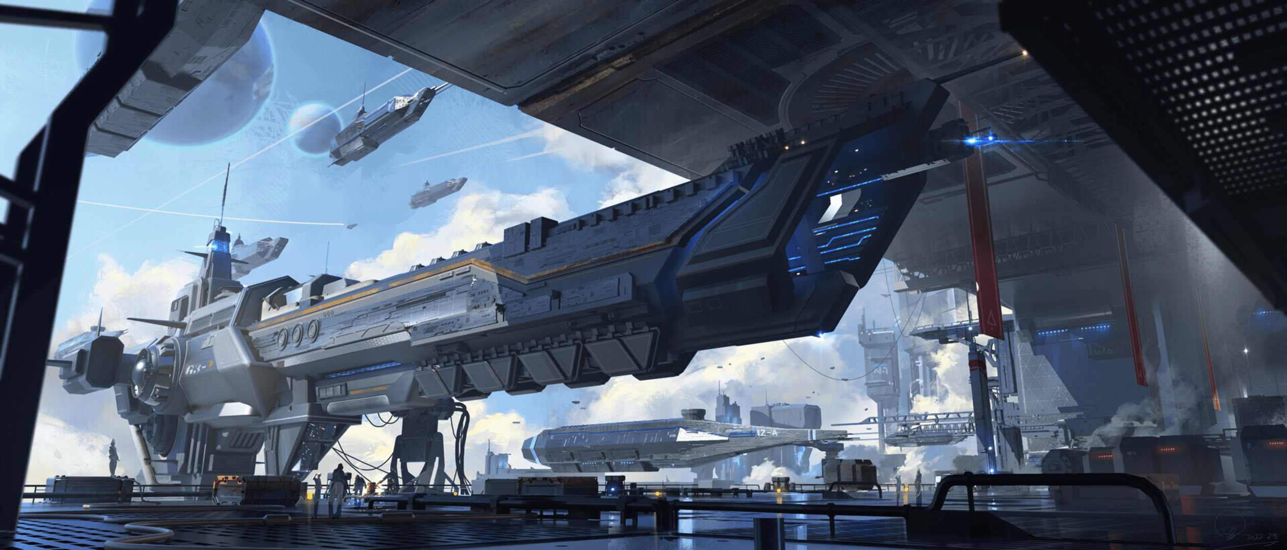 Download Sci Fi Spaceship HD Wallpaper by 旺有猫病