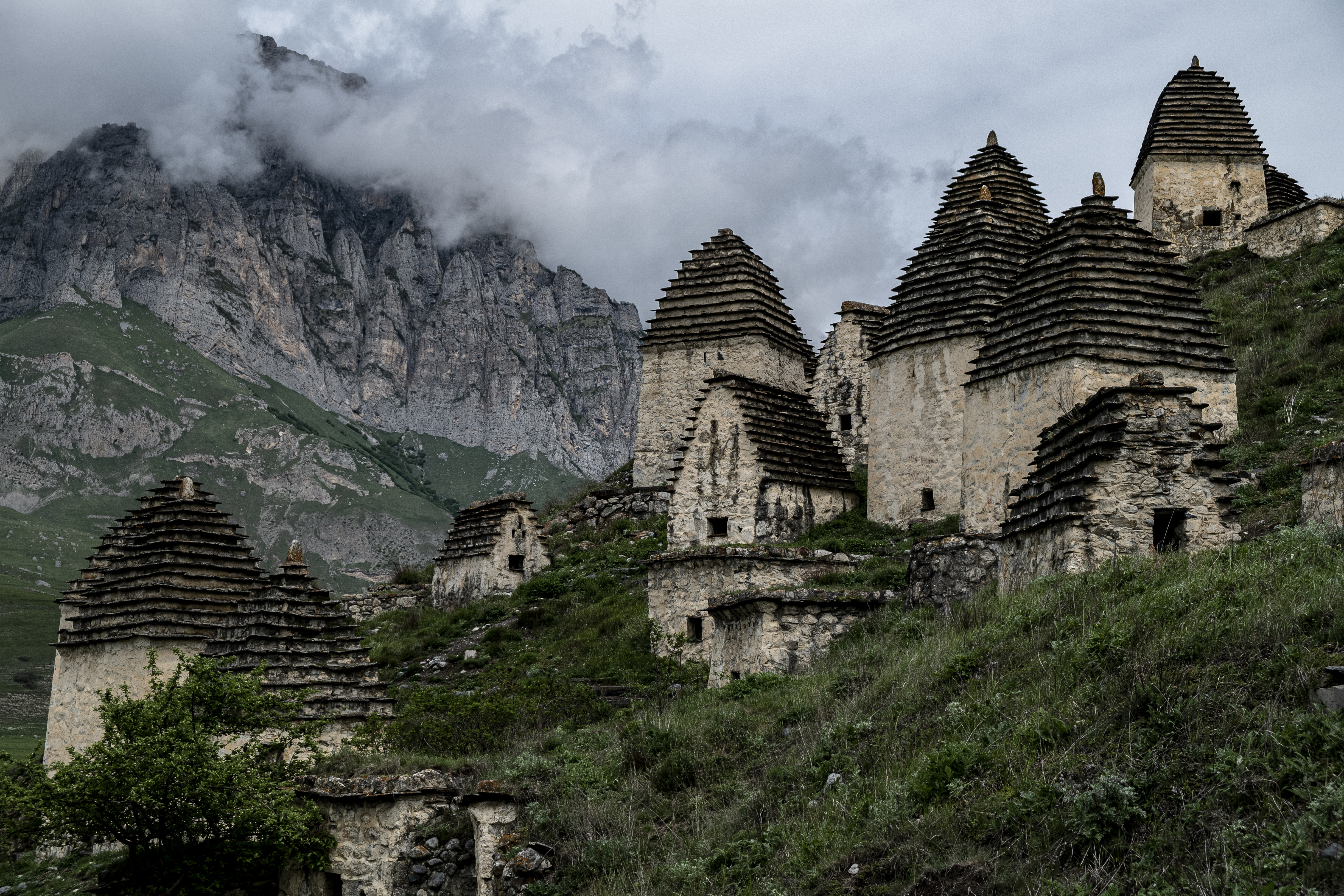 Burial vaults in the City of Dead: Dargavs, North Ossetia, Russia by Vladimir Pankratov