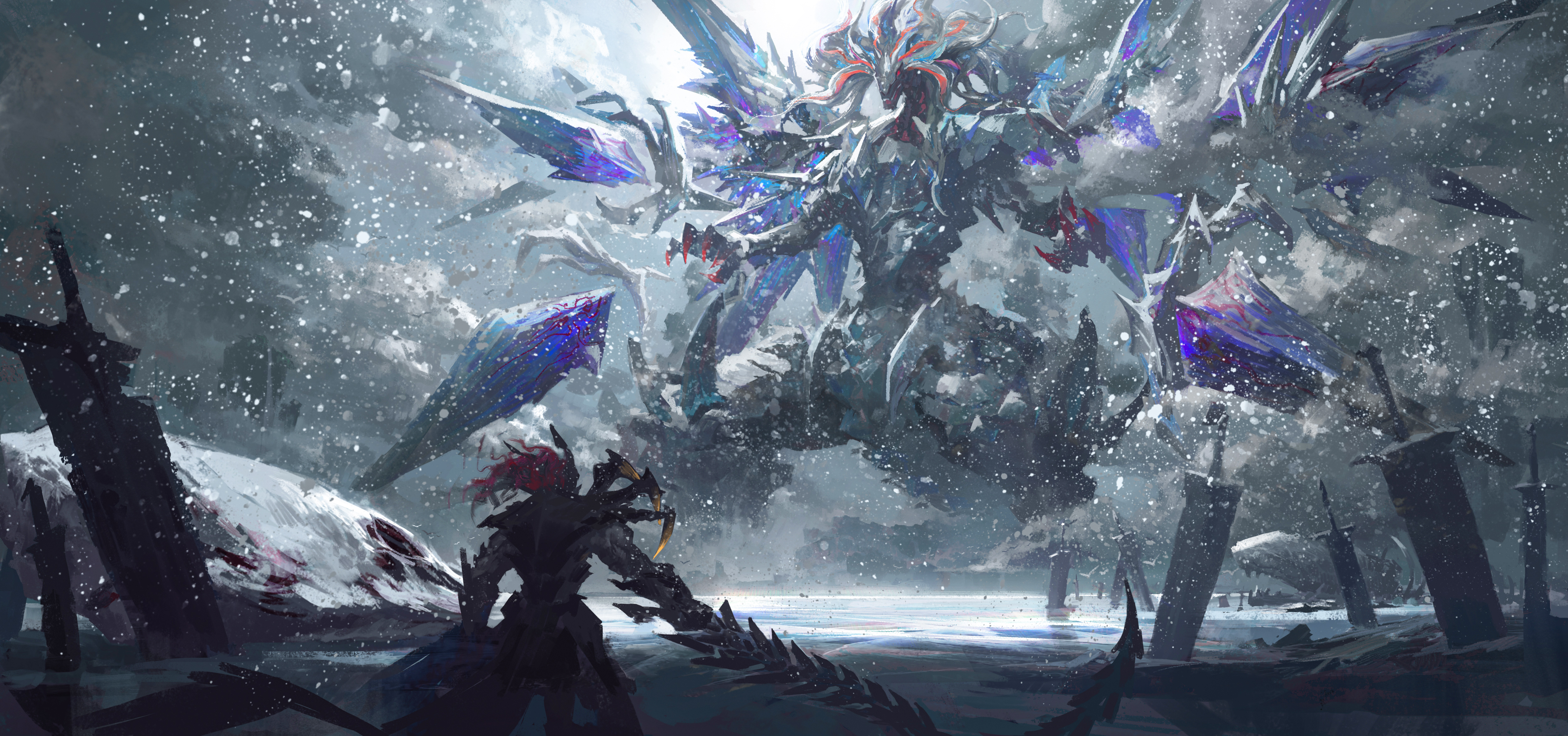 Mirrorjade the Iceblade Dragon by 不想当画家的 LEO