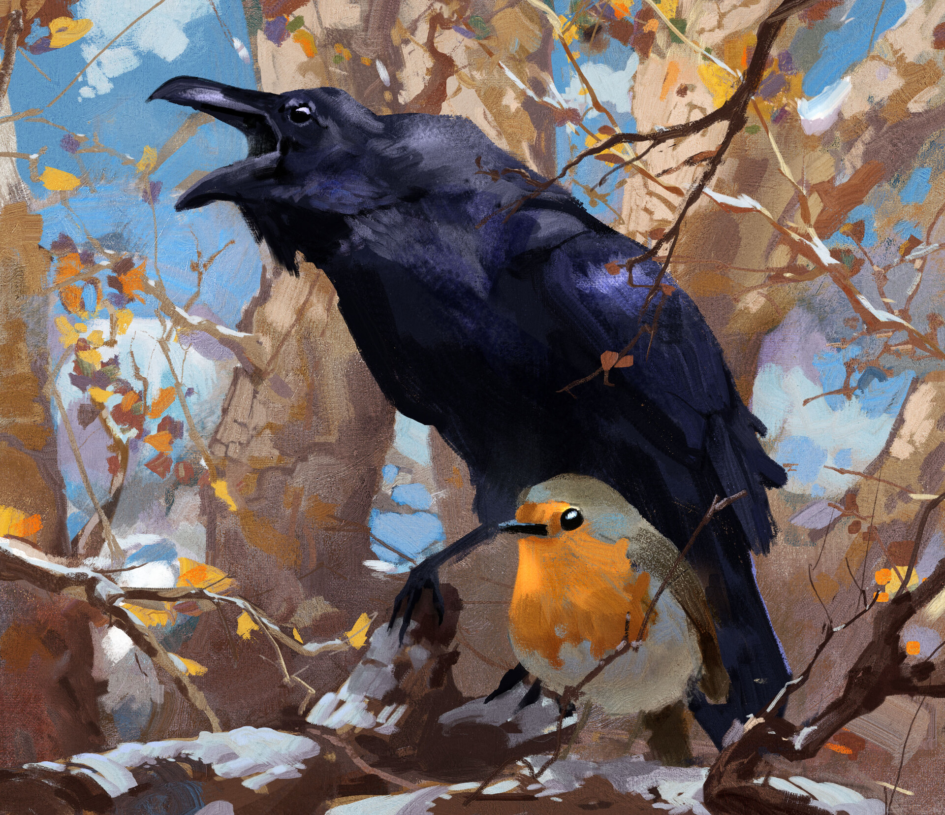 Robin & Crow by Giorgio Grecu