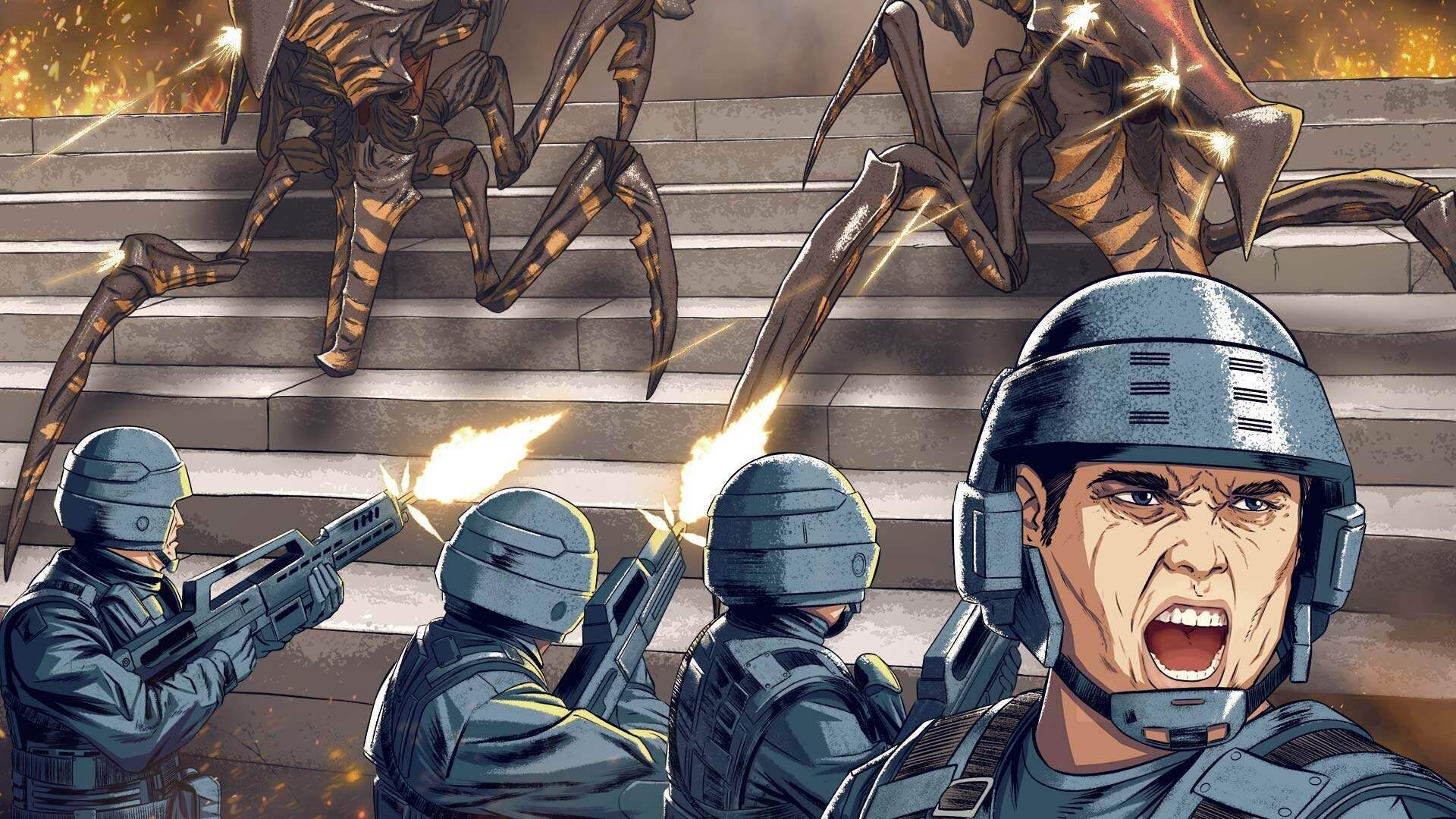 Весь звездный десант по порядку. Звездный десант пехота. Starship Troopers 1997. Звездный десант 2d. Starship Troopers арт.