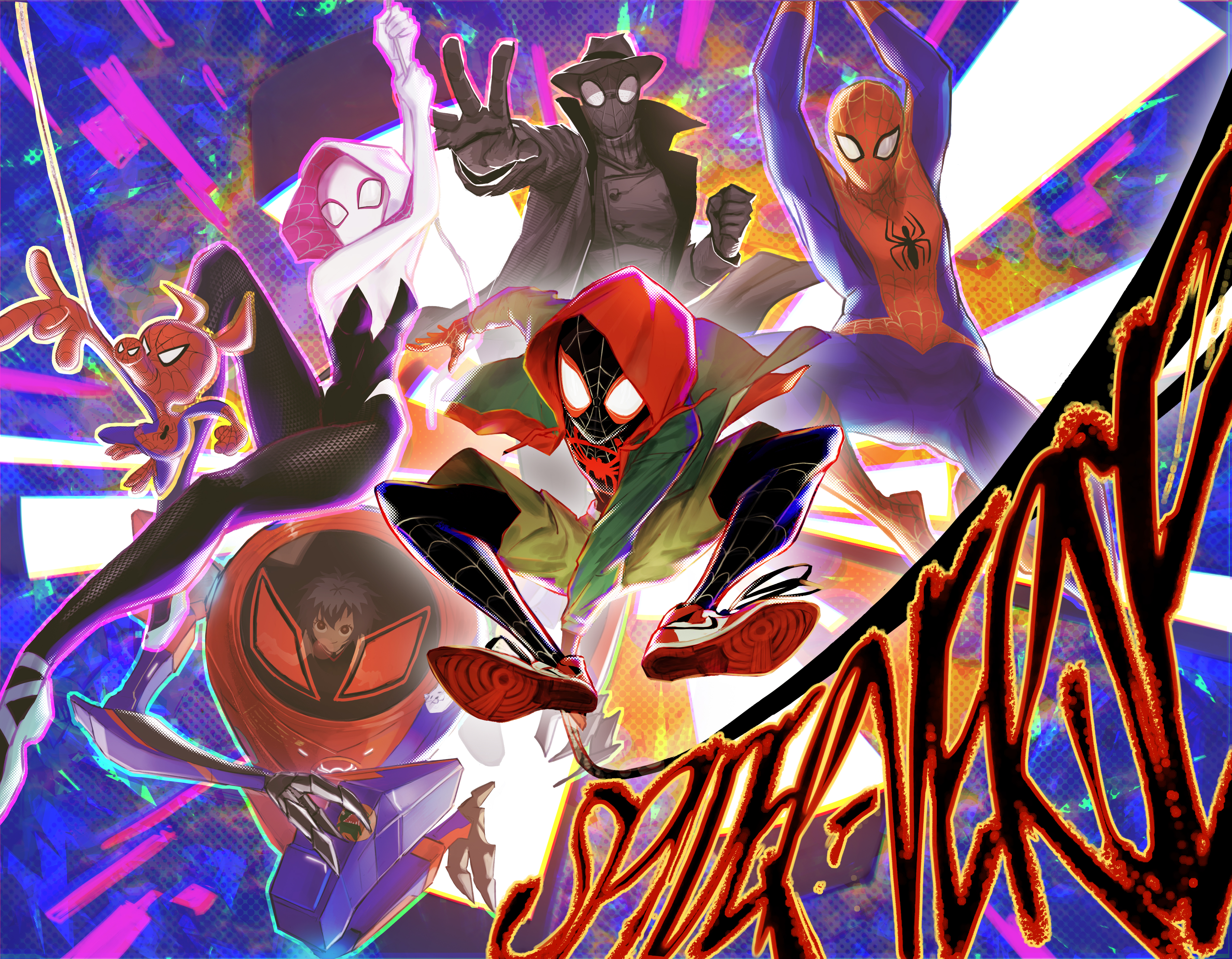 Spider-Man: Across the Spider-Verse Characters 4K Wallpaper iPhone HD  PhoneSpider-Man: Across the Spider-Verse, Characters