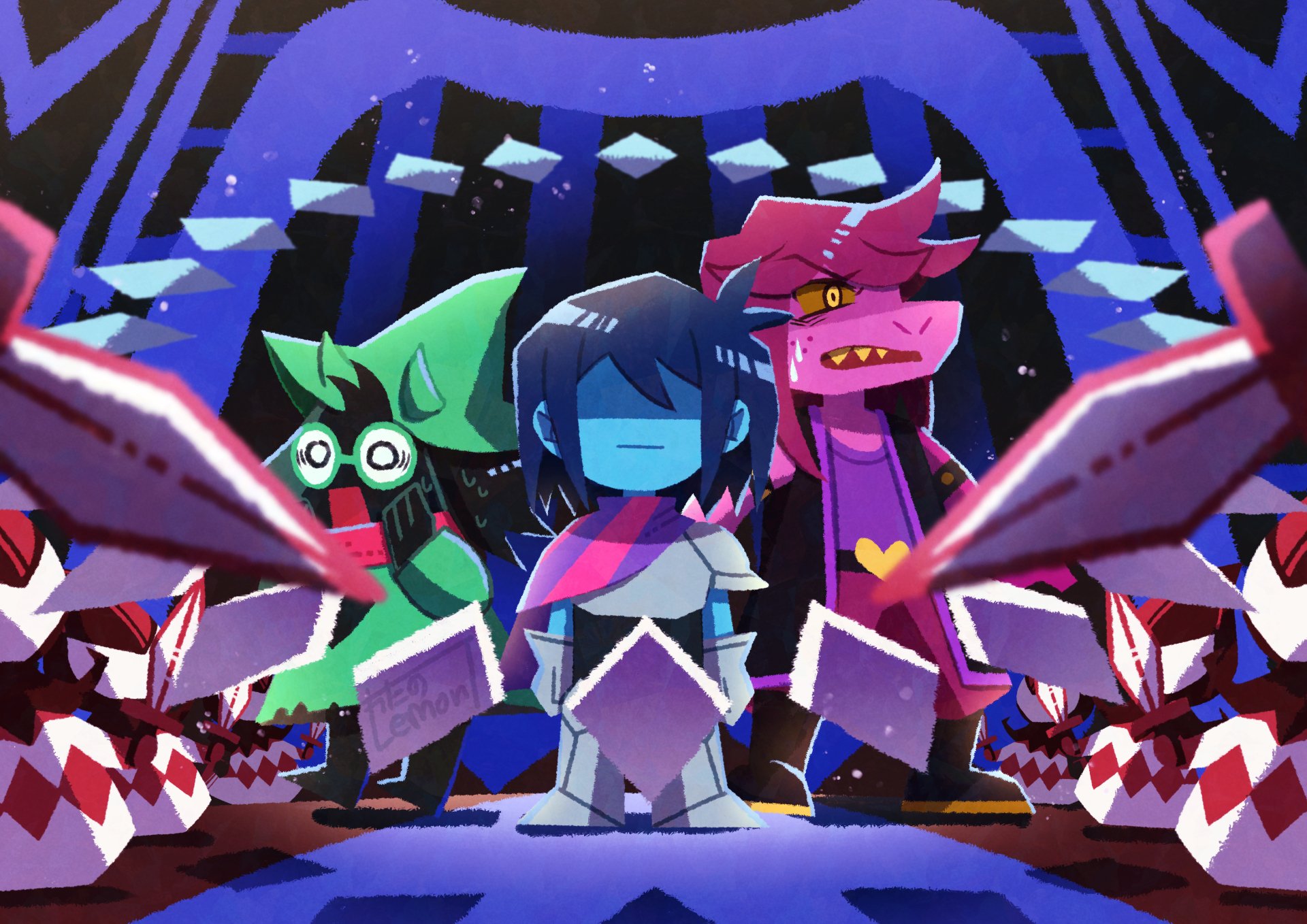 Download Ralsei Deltarune Susie Deltarune Kris Deltarune Video Game Deltarune 4k Ultra Hd 7914