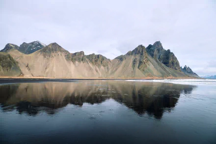  The Batman Mountain, Black sand beach, Iceland by Leon Rohrwild