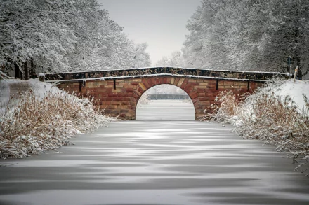  Arch bridge crossing the Ludwig Canal by Derzno