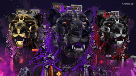 Chiptos Mecha Lion Pride Robot NFT Wallpaper Computer Part Wire Mane Normal