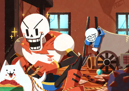 Annoying Dog (Undertale) Sans (Undertale) Papyrus (Undertale) video game Undertale HD Desktop Wallpaper | Background Image